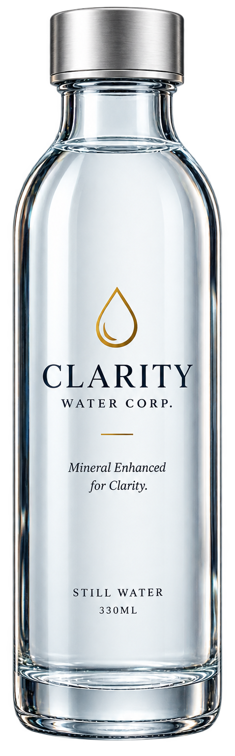 Clarity refined glass water bottle