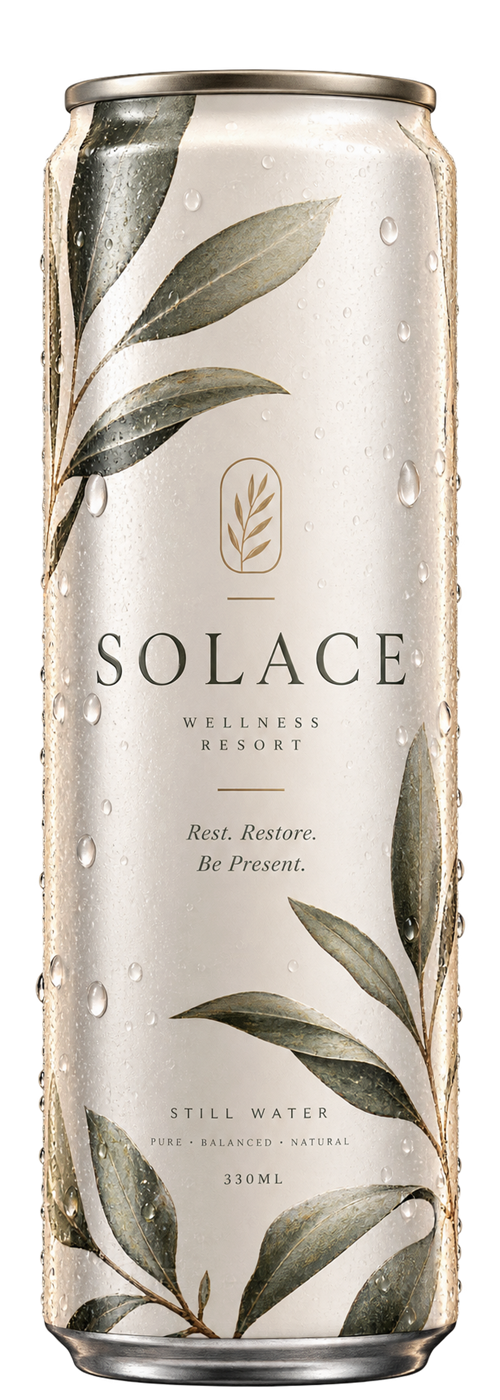 Clarity can custom-branded as SOLACE, a wellness resort identity